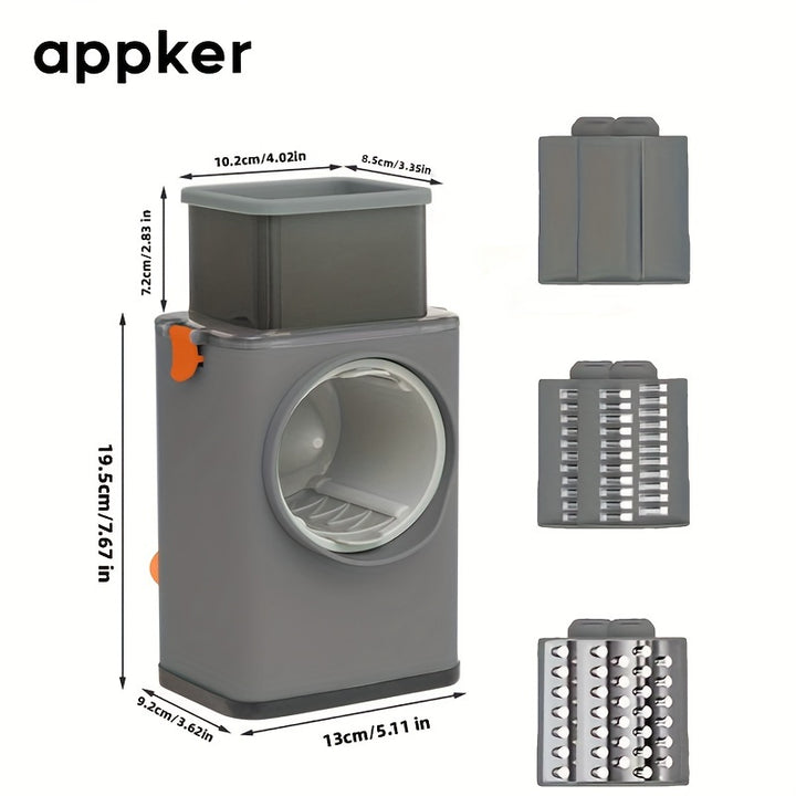 Appker Multifunctional Rotary Cheese Grater.