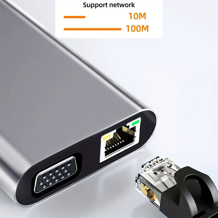 11-in-1 USB Type C Hub HD Converter 4K High-definition Notebook.