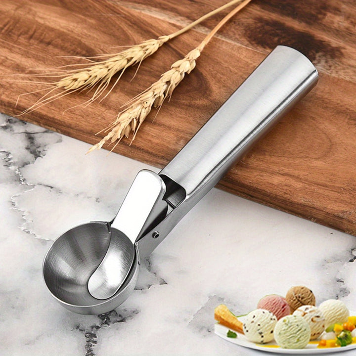 Premium Stainless Steel Ice Cream Scoop with Trigger.