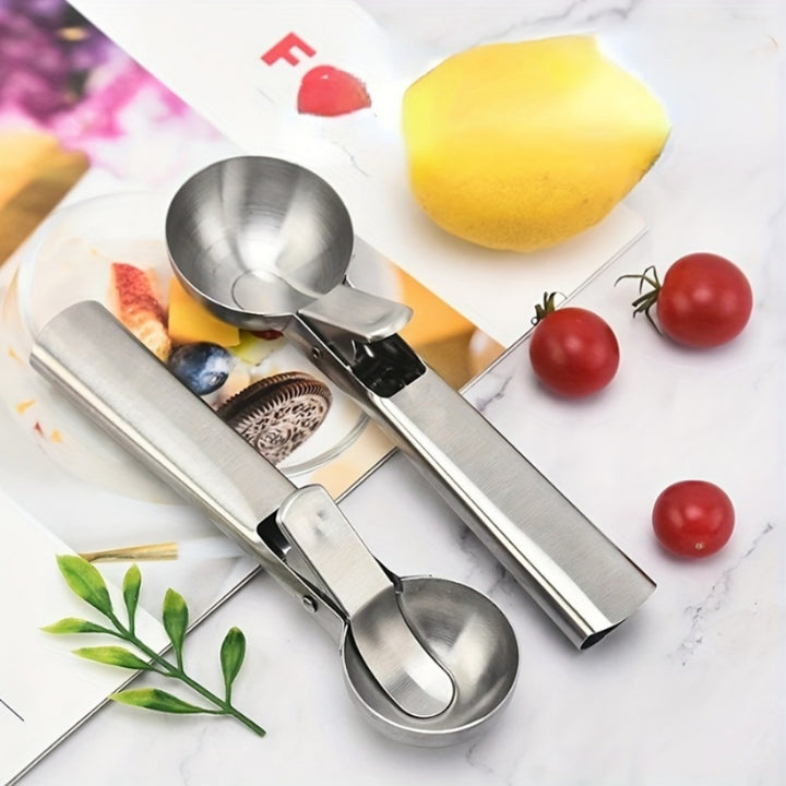 Premium Stainless Steel Ice Cream Scoop with Trigger.