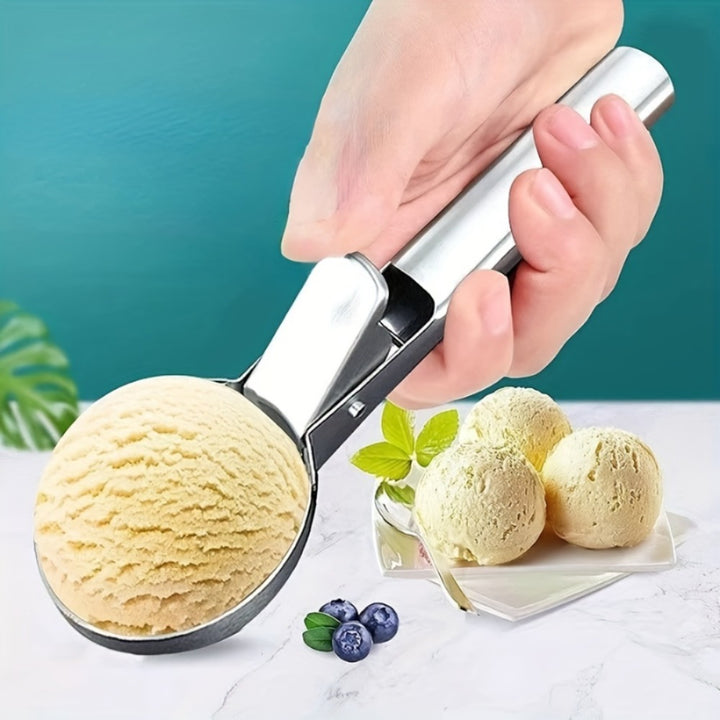 Premium Stainless Steel Ice Cream Scoop with Trigger.