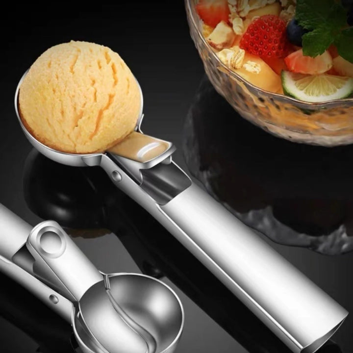 Premium Stainless Steel Ice Cream Scoop with Trigger.