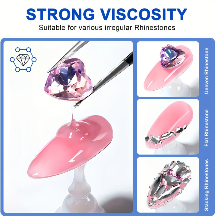 TWOING 30g UV Cured Rhinestone Adhesive - Strong, Long-Lasting Gel Glue for Nail Art.