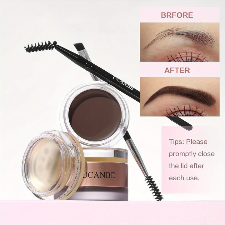 2pcs UCANBE Waterproof Eyebrow Gel & Styling Wax Kit.