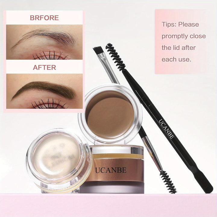 2pcs UCANBE Waterproof Eyebrow Gel & Styling Wax Kit.