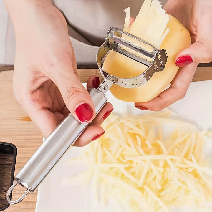 Stainless Steel Vegetable Spiralizer - Multifunctional Fruit & Veggie Slicer, Peeler.