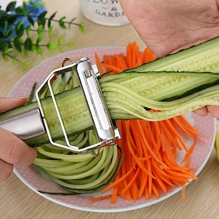 Stainless Steel Vegetable Spiralizer - Multifunctional Fruit & Veggie Slicer, Peeler.