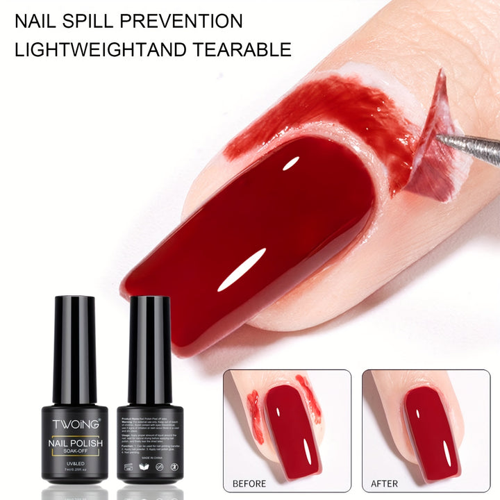 TWOING Peel Off Nail Polish Barrier, 7ml Soak-Off Liquid Latex Tape.