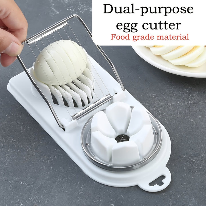 1pc Household Multifunctional Egg Cutter, Egg Slicer For Hard Boiled Eggs, 2 In 1 Egg.