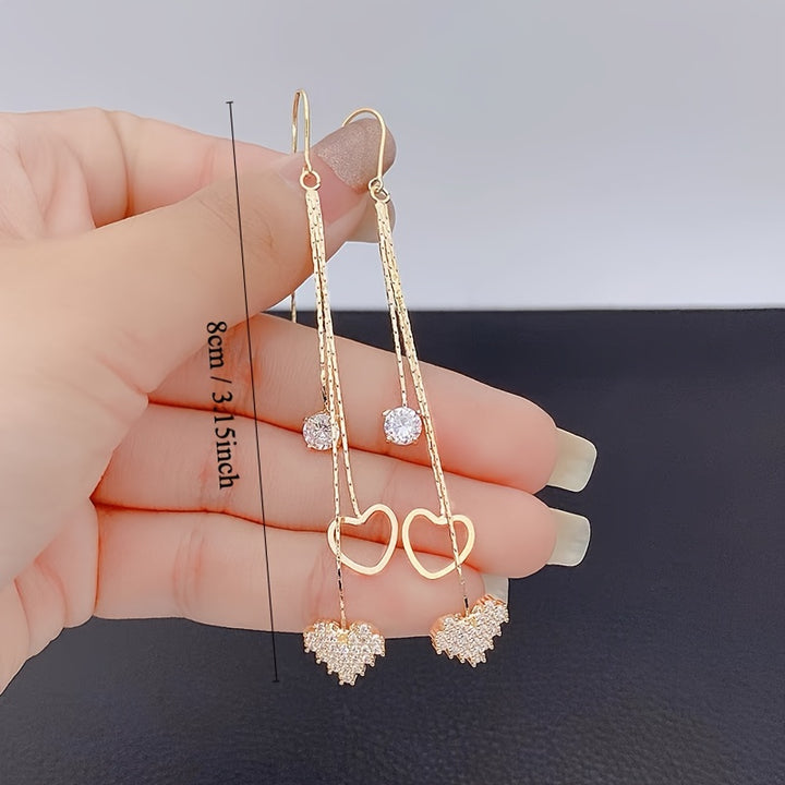 Heart & Tassel Earrings.