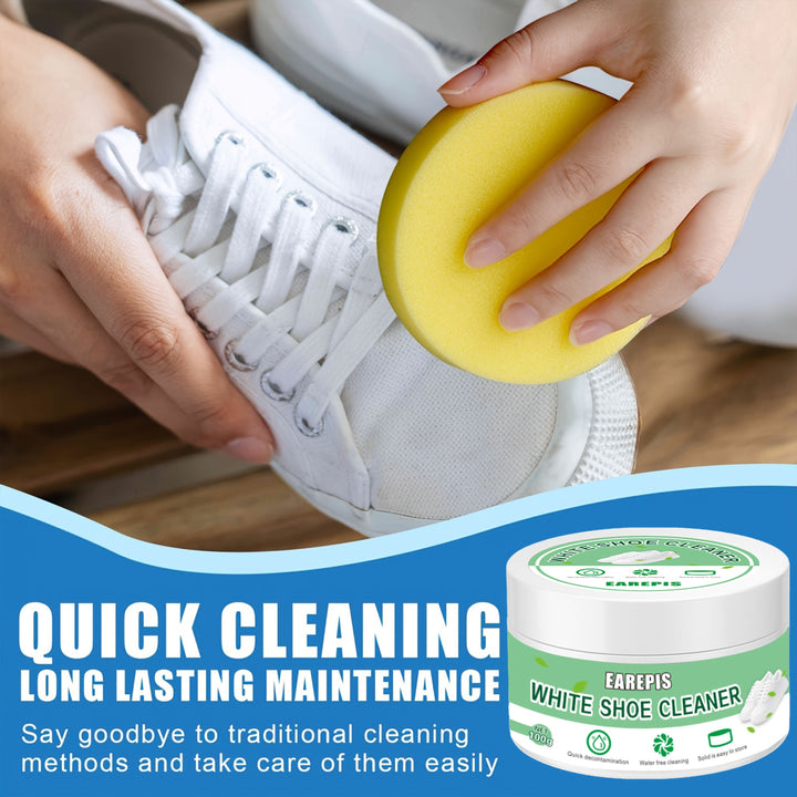 Earepis White Shoe Cleaner: 3.53oz+Sponge, Shoe Cleaning & Repair Kit, Brightens..