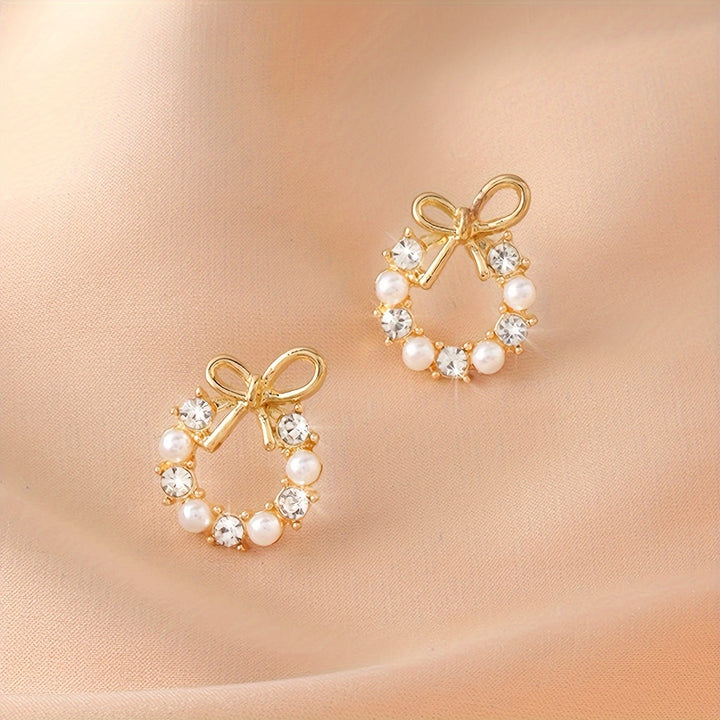 2pcs Women'S Fashion Earrings Vacation Style Luxury 925 Silver.