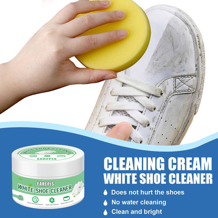 Earepis White Shoe Cleaner: 3.53oz+Sponge, Shoe Cleaning & Repair Kit, Brightens..