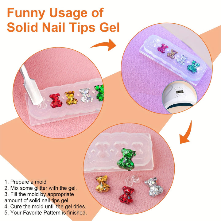 TWING Solid Nail Tips Gel - 15g, Alcohol-Free Adhesive for Press-On False Nails & Acrylic .