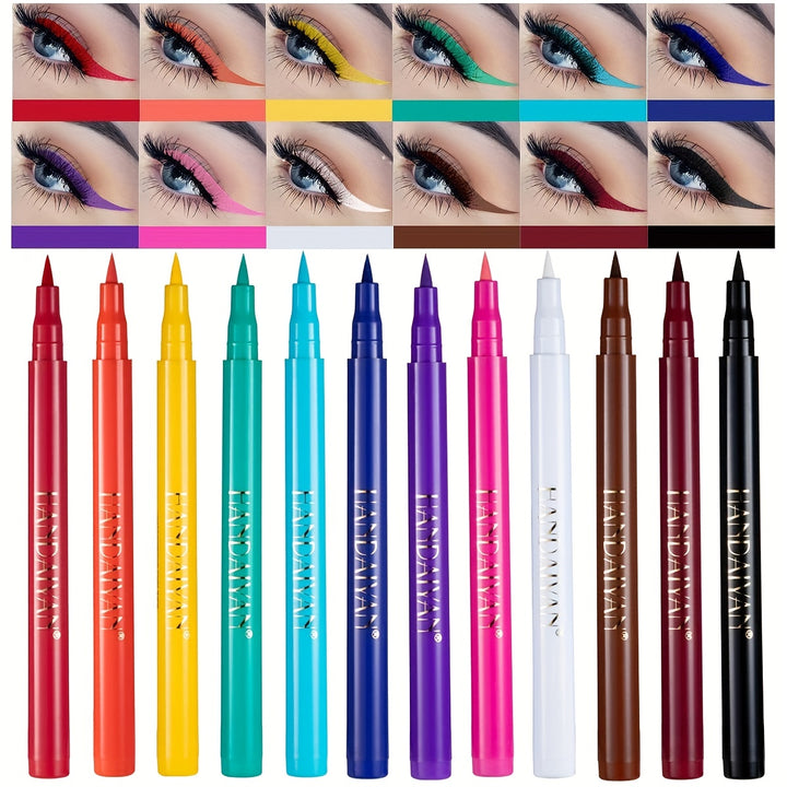 12pcs/Pack Matte Liquid Eyeliner  Waterproof.