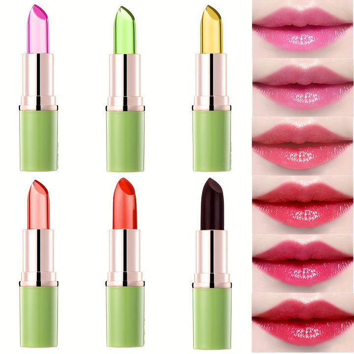 Moisturize Aloe Vera Lipstick, Magic Temperature Color Change Lip Balm Long Lasting.