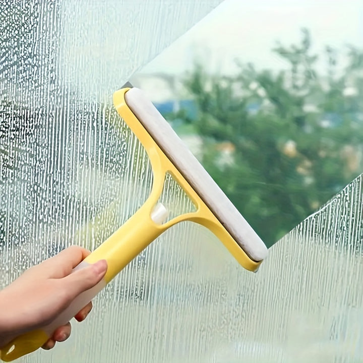 Multi-functional glass cleaning artifact.