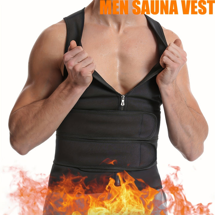 Men's Neoprene Sauna Suit With Zipper.