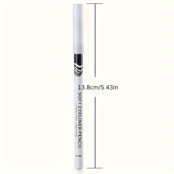 Waterproof White Eyeliner & Highlighter Pencil - Smudge-Proof, Alcohol-Free..