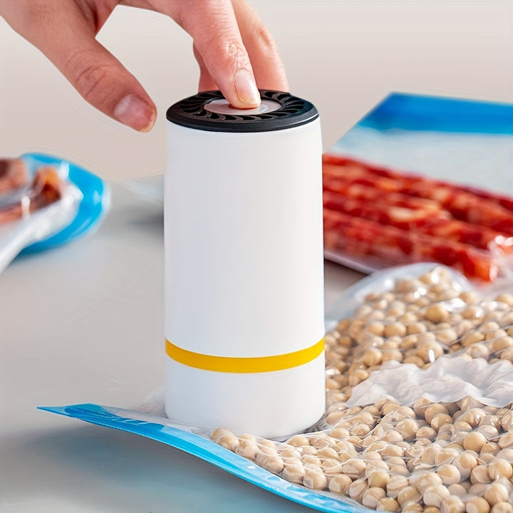 [Hot-Sale] A Mini Electric Vacuum Sealer and 15pcs Food Vacuum Storage Bags.