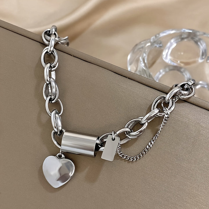 Chunky Thick Chain Bracelet, Stainless Steel.