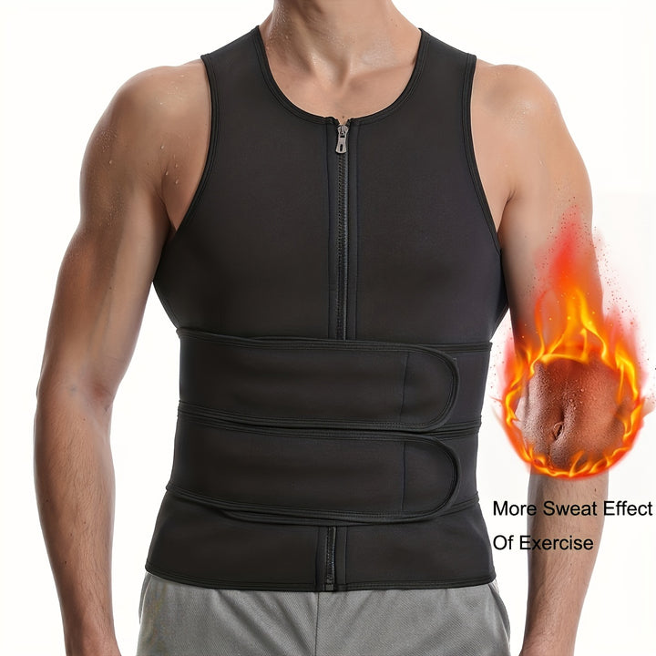 Men's Neoprene Sauna Suit With Zipper.