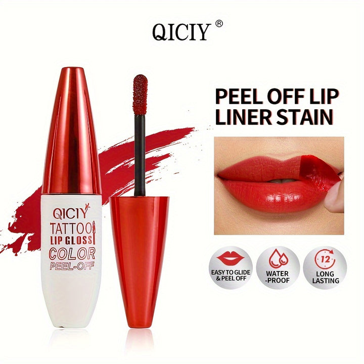 Peel-Off Lip Gloss in 4 Shades - Long-Lasting, Waterproof.