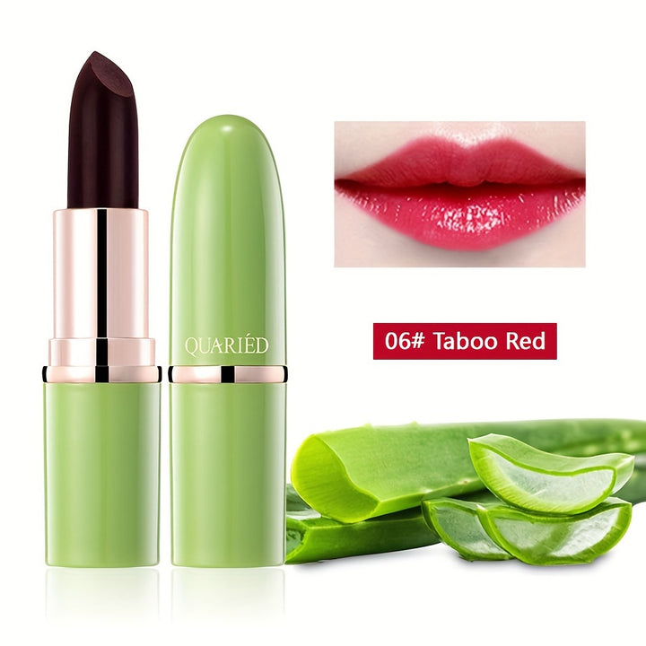 Moisturize Aloe Vera Lipstick, Magic Temperature Color Change Lip Balm Long Lasting.