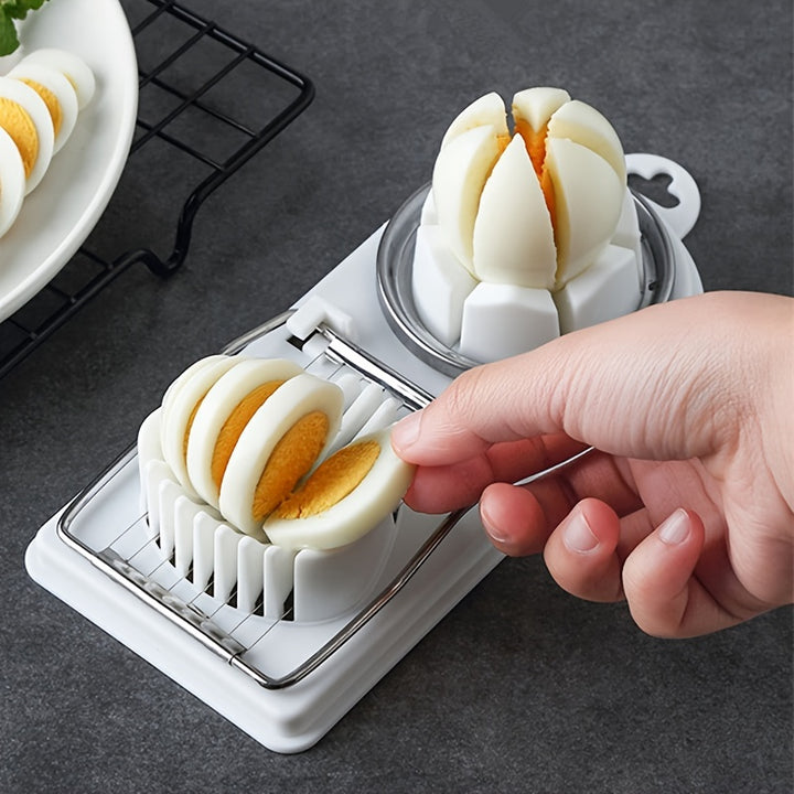 1pc Household Multifunctional Egg Cutter, Egg Slicer For Hard Boiled Eggs, 2 In 1 Egg.