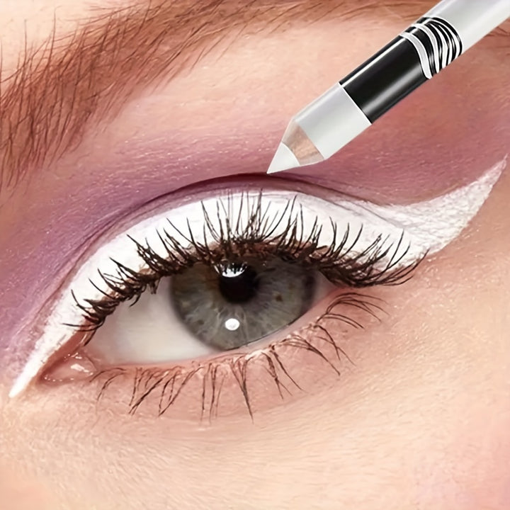 Waterproof White Eyeliner & Highlighter Pencil - Smudge-Proof, Alcohol-Free..