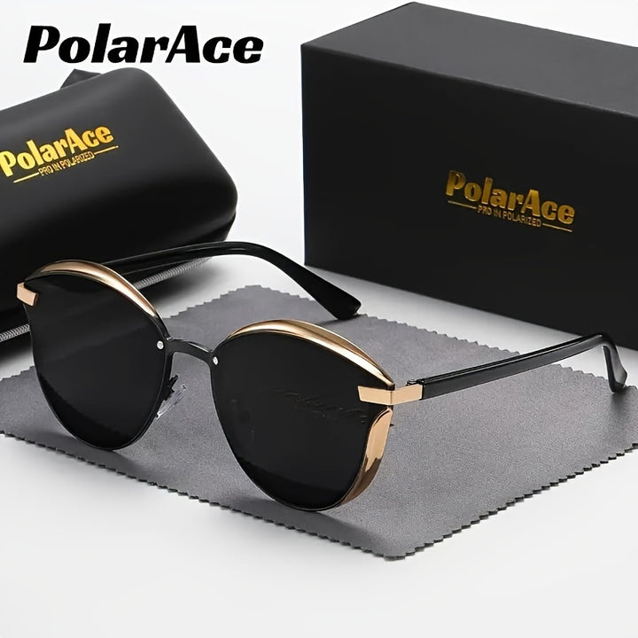 PolarAce Luxury Cat Eye Polarized Fashion Glasses - Elegant & Sexy, Perfect for Men & Women.