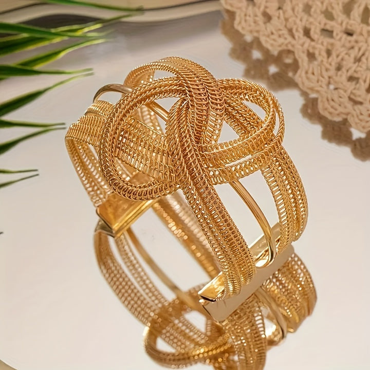 Cuff Bangle Bracelet  18K Gold Plated .