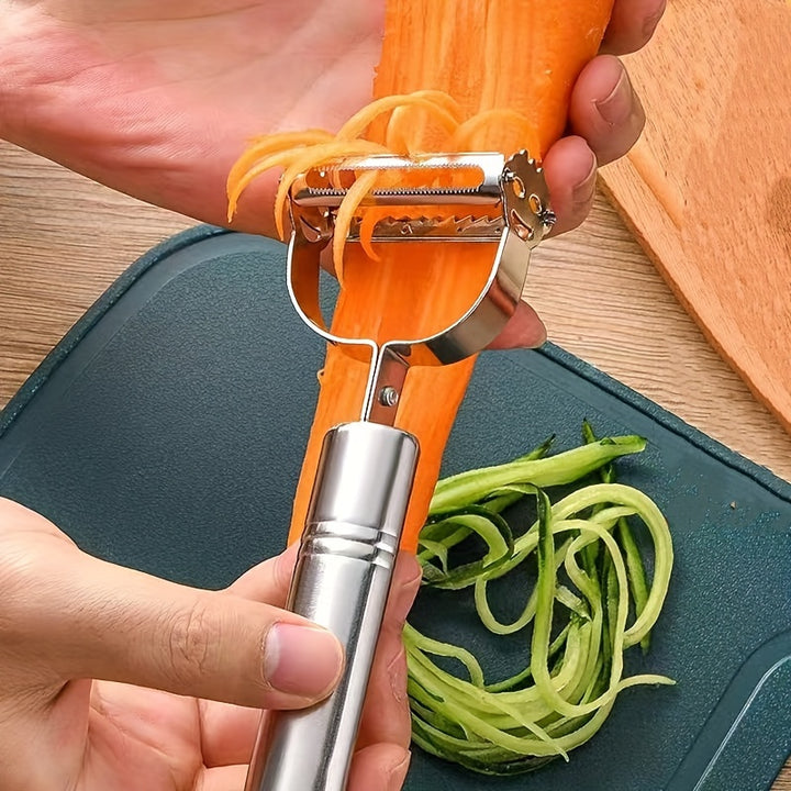 Stainless Steel Vegetable Spiralizer - Multifunctional Fruit & Veggie Slicer, Peeler.