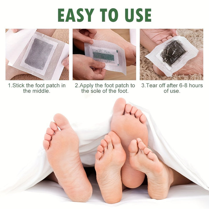 40pcs/4bags Deep Cleansing Foot Patch, Natural Bamboo Vinegar Ginger Powder Foot Pad.