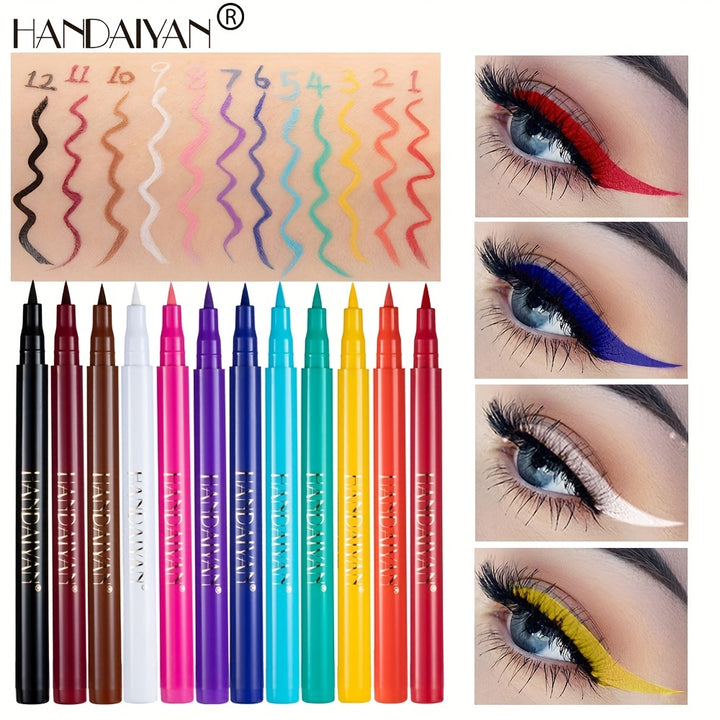 12pcs/Pack Matte Liquid Eyeliner  Waterproof.