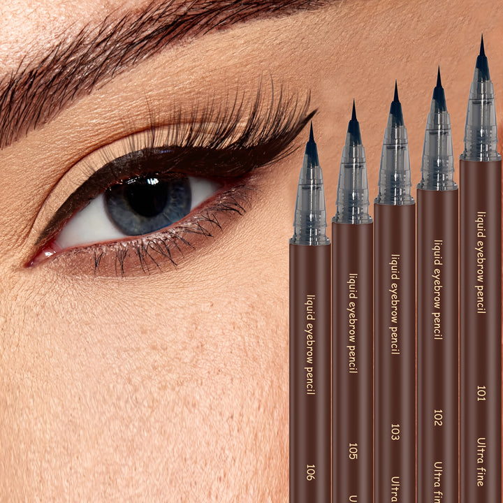 5-Pack 0.008mm Eyebrow Pencil Set, Long-Lasting Waterproof Liquid Eye.