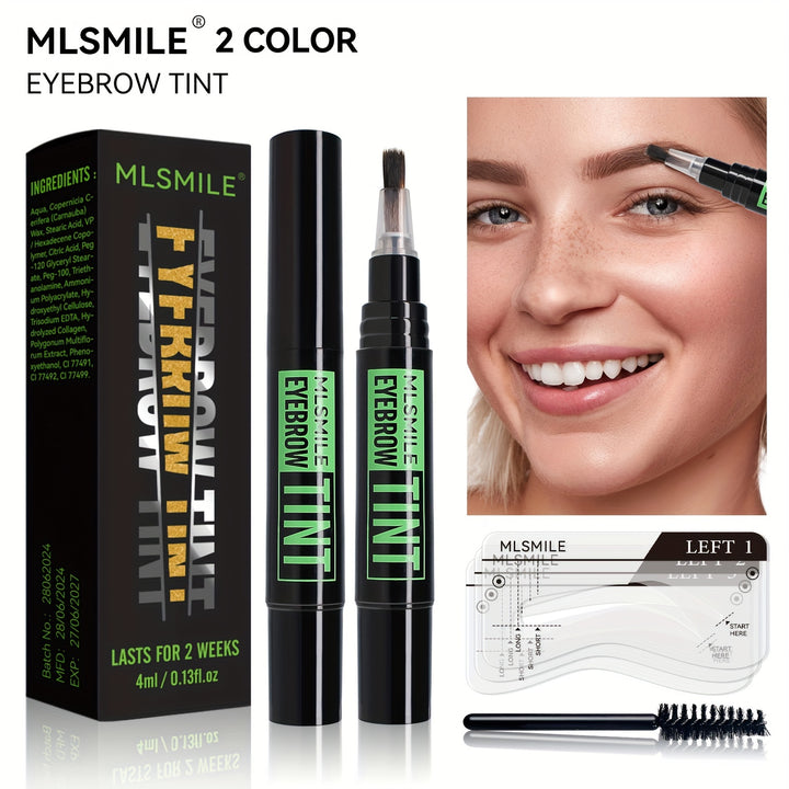 MLSMILE Eyebrow Tint Set: Waterproof Semi-Permanent Eyebrow.