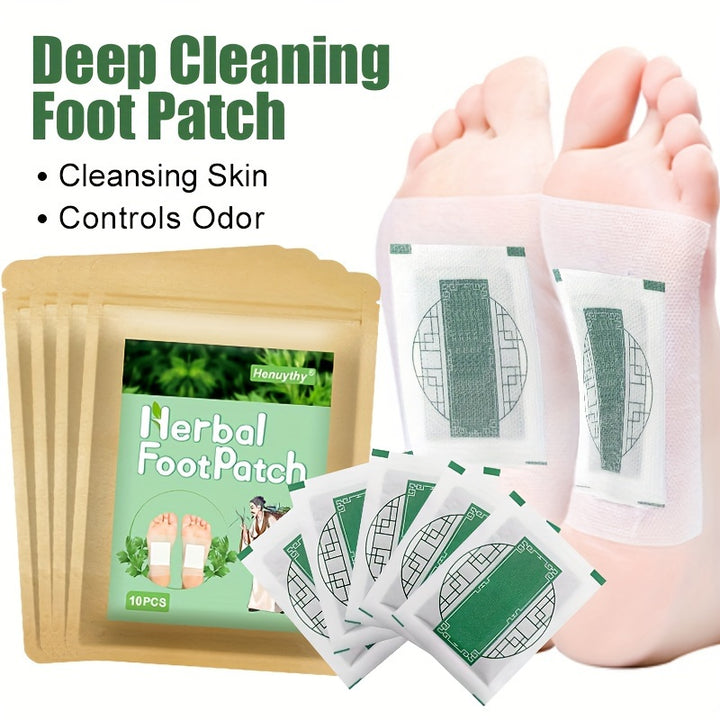 40pcs/4bags Deep Cleansing Foot Patch, Natural Bamboo Vinegar Ginger Powder Foot Pad.