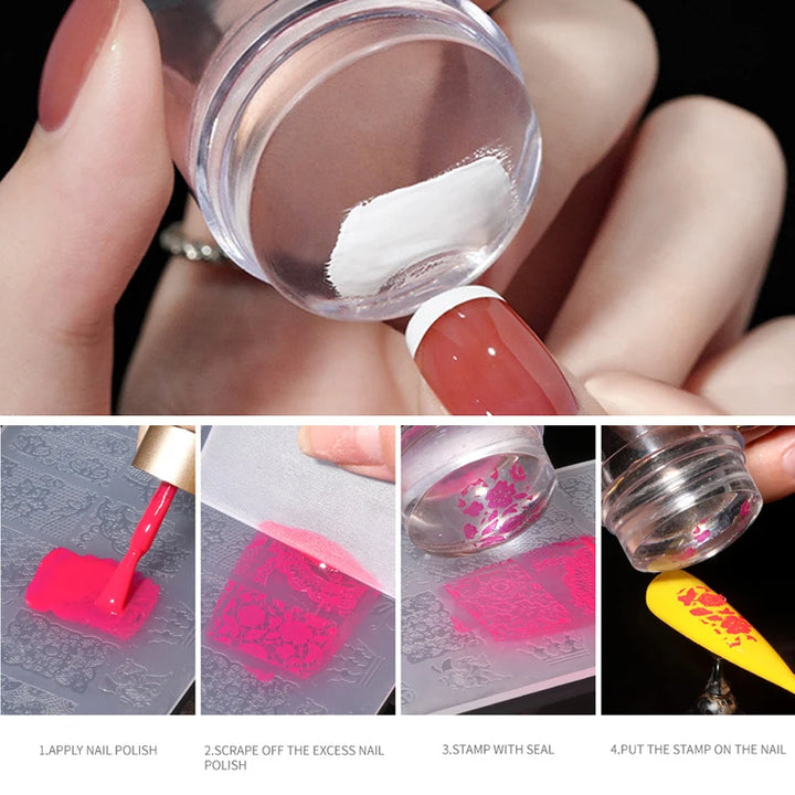 Nail Stamping Plates Pure Clear Jelly Nails.