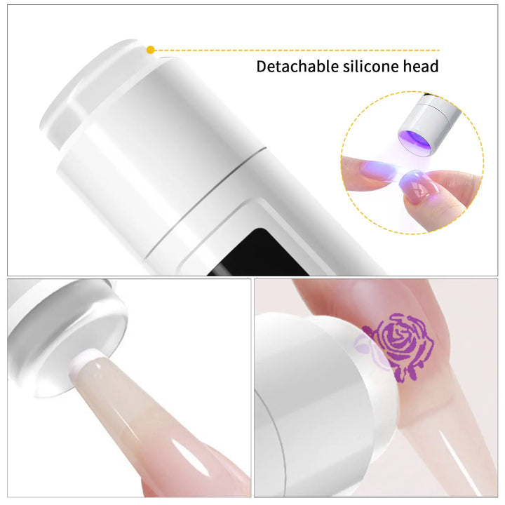 Mini UV LED Light For Gel Nails USB Rechargeable Handheld Portable Nail Lamp.