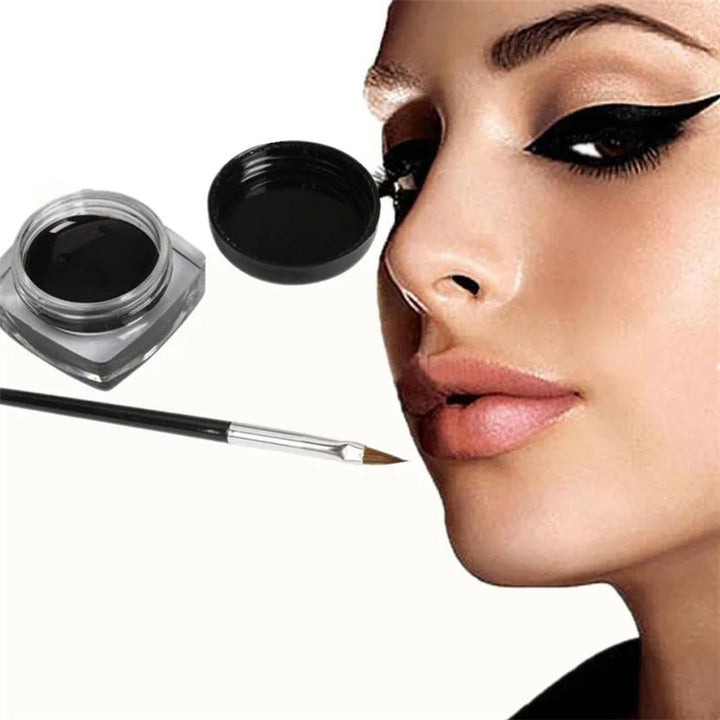 Black Eyeliner Cream Waterproof Beauty Cosmetics Long Lasting.