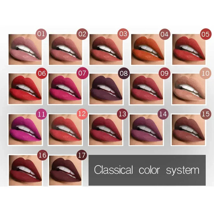 Best Lip Makeup 17 Color Sexy Matte Long Lasting Lipgloss Liquid Lipstick Lip Cream