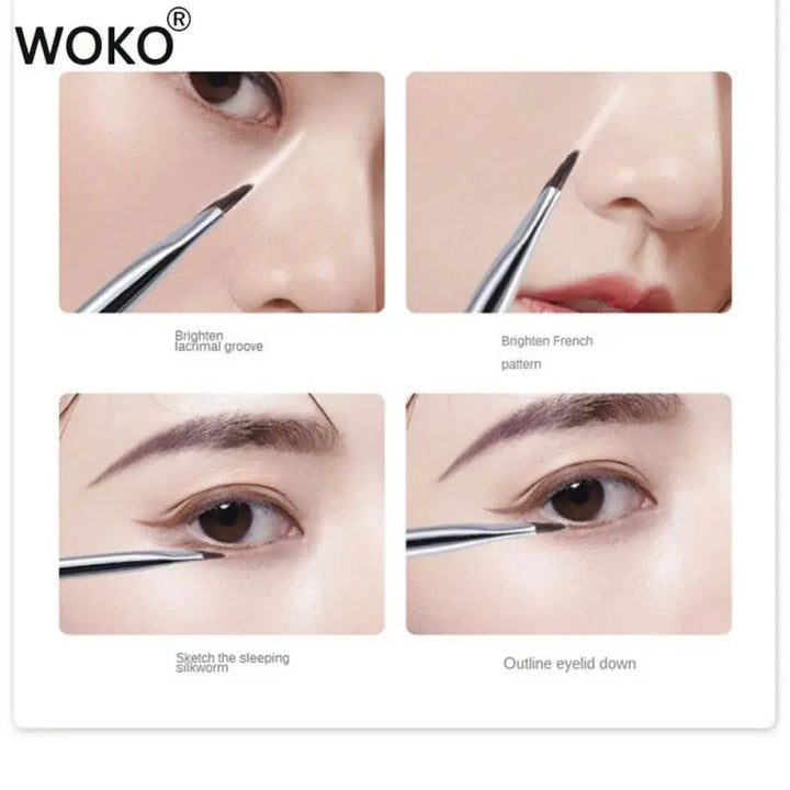 Upgrade Blade Eyeliner Brush Ultra Thin Fine Angle Flat Eyebrow.