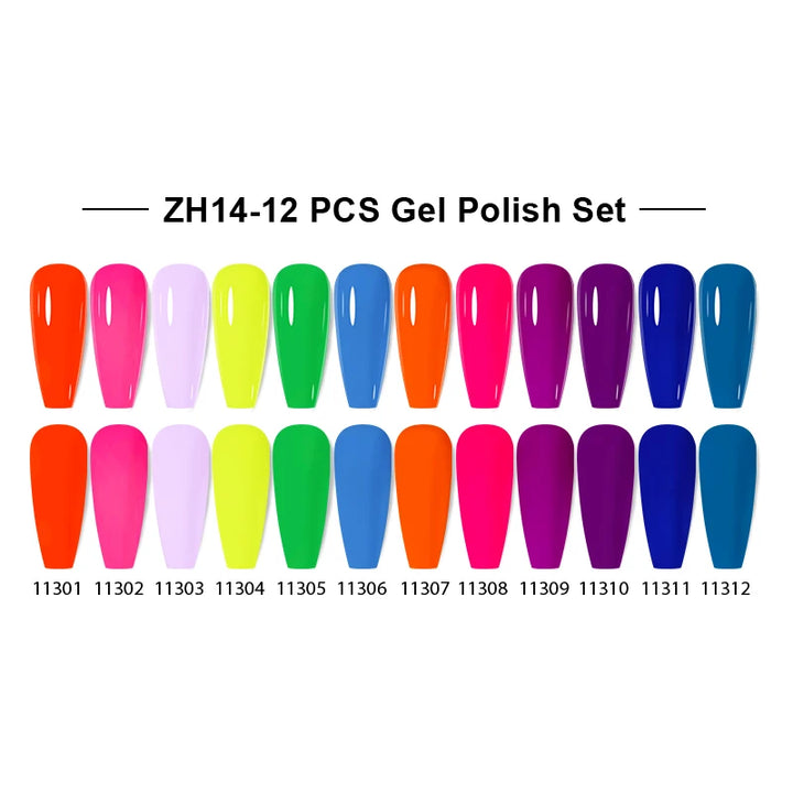 NAILCO 12pcs/Set Gel Nail Polish.