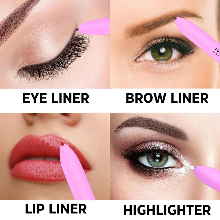 4-in-1 Cosmetic Pen (Eyeliner Pen, Eyebrow Pencil.