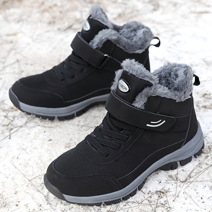 Women's Winter Snow BShoes oots, Plush Lined Non-slip Warm High-top Sneakers, Casual.