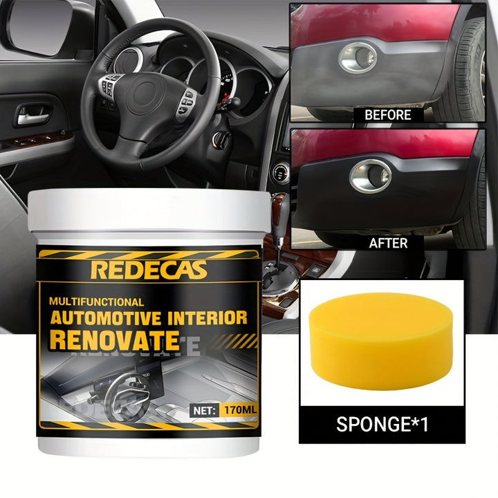 REDECAS Multifunctional Automotive Interior Renovate Wax - 170ml - ABS Resin Material.