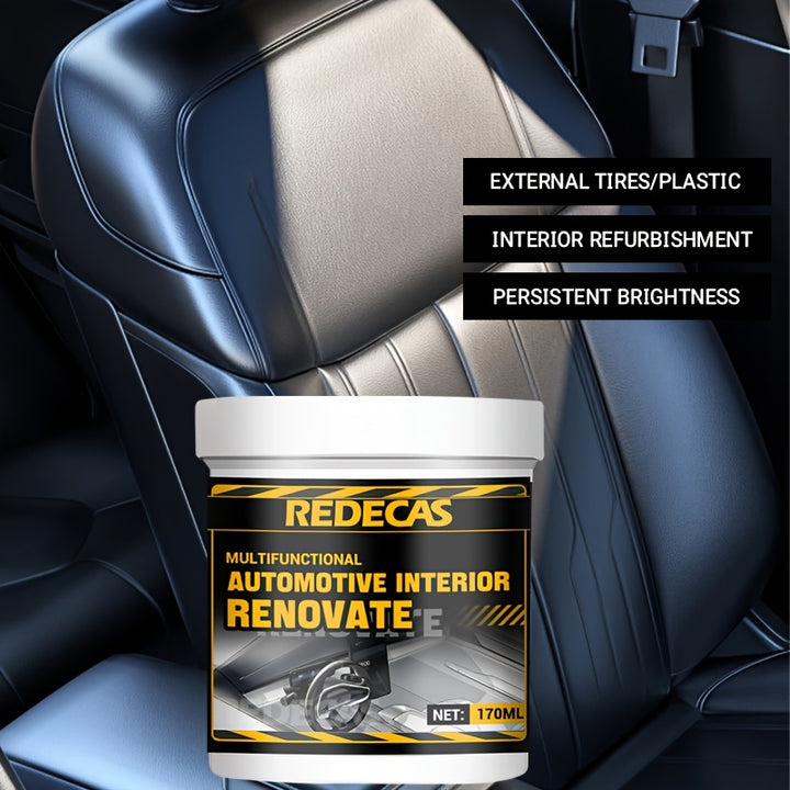 REDECAS Multifunctional Automotive Interior Renovate Wax - 170ml - ABS Resin Material.