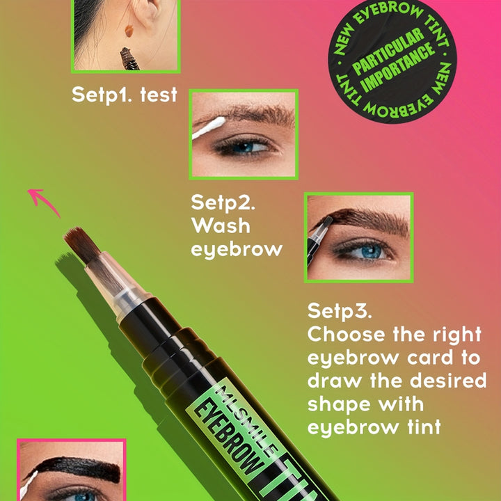 MLSMILE Eyebrow Tint Set: Waterproof Semi-Permanent Eyebrow.