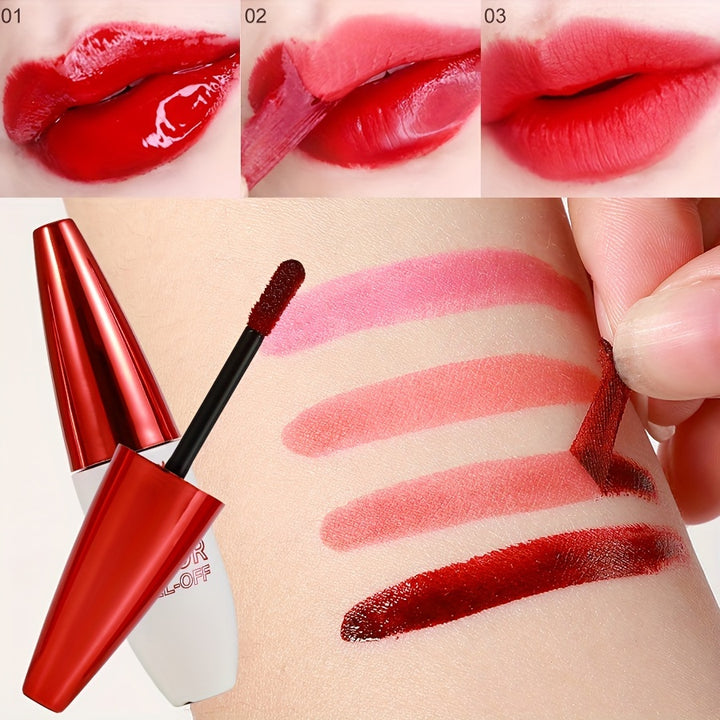 Peel-Off Lip Gloss in 4 Shades - Long-Lasting, Waterproof.